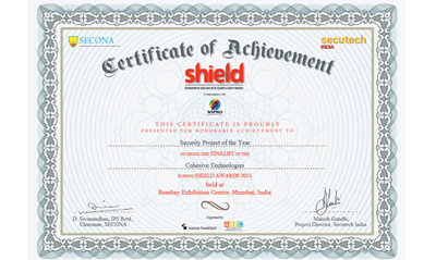 Certificate of Achievement - Secutech India